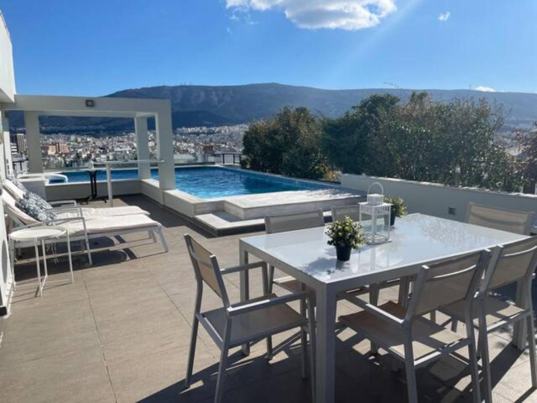 Athens Lycabettus Hill Penthouse, Private Roof Garden & Pool Apartment Ngoại thất bức ảnh