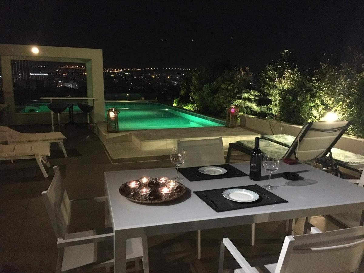 Athens Lycabettus Hill Penthouse, Private Roof Garden & Pool Apartment Ngoại thất bức ảnh