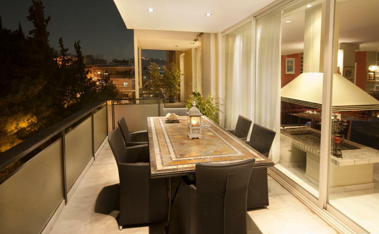 Athens Lycabettus Hill Penthouse, Private Roof Garden & Pool Apartment Ngoại thất bức ảnh